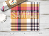 Retro Plaid Patterned Adhesive Vinyl 158